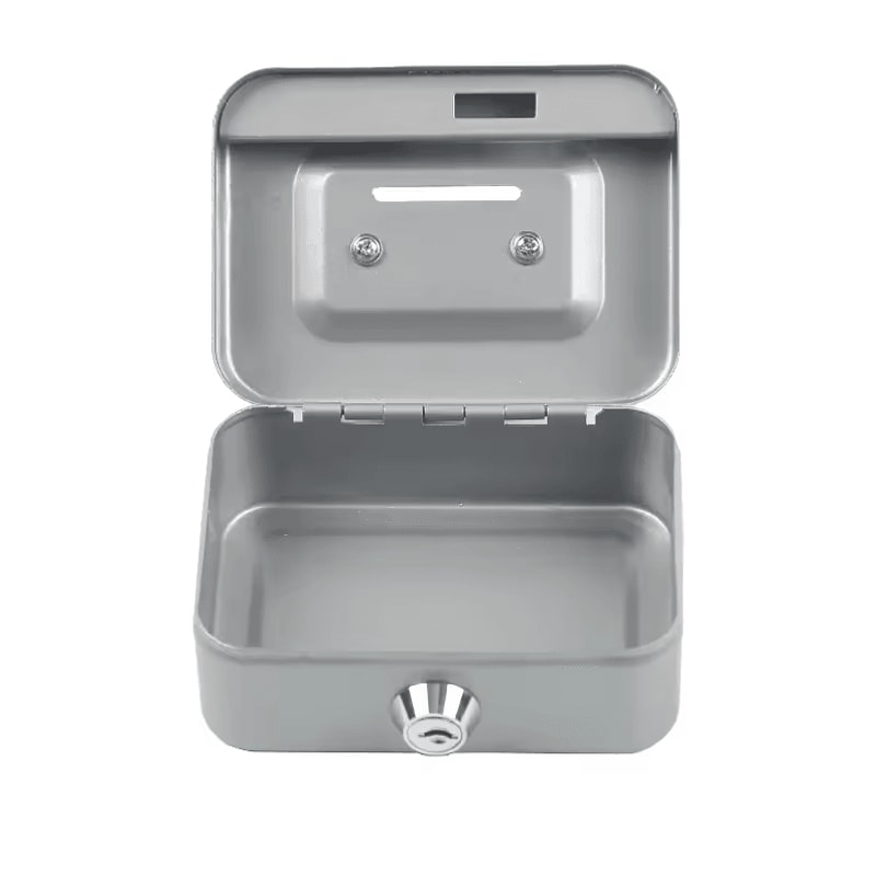 Portable Lockable Cash Box Creative Money Safe Box With Key Handle For Coins Cash Small Valuable 5