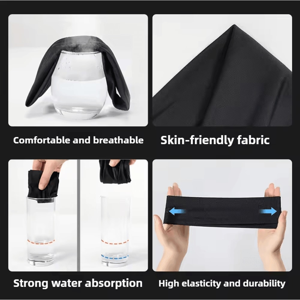 Sports SweatAbsorbent Headband Elastic Satin Fitness Head Band For Men Women 4