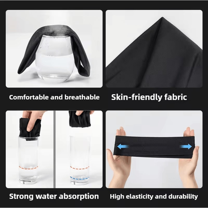 Sports SweatAbsorbent Headband Elastic Satin Fitness Head Band For Men Women 4