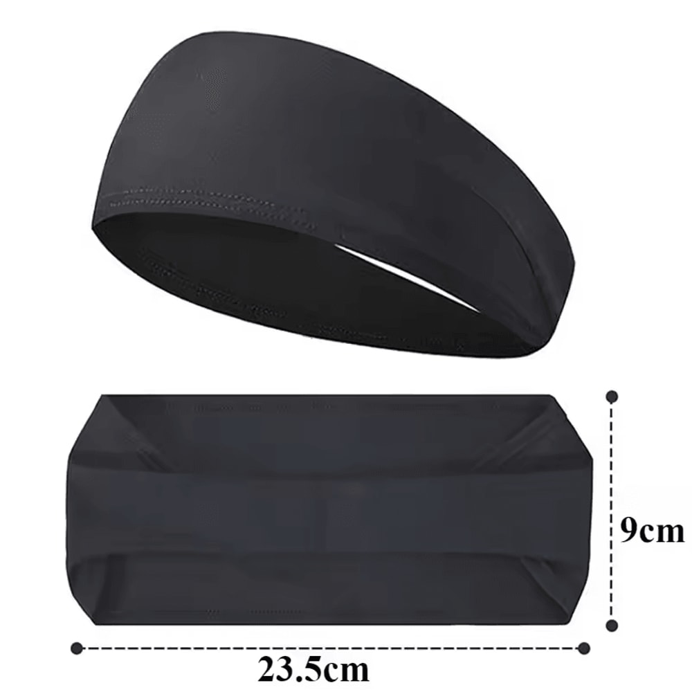 Sports SweatAbsorbent Headband Elastic Satin Fitness Head Band For Men Women 5