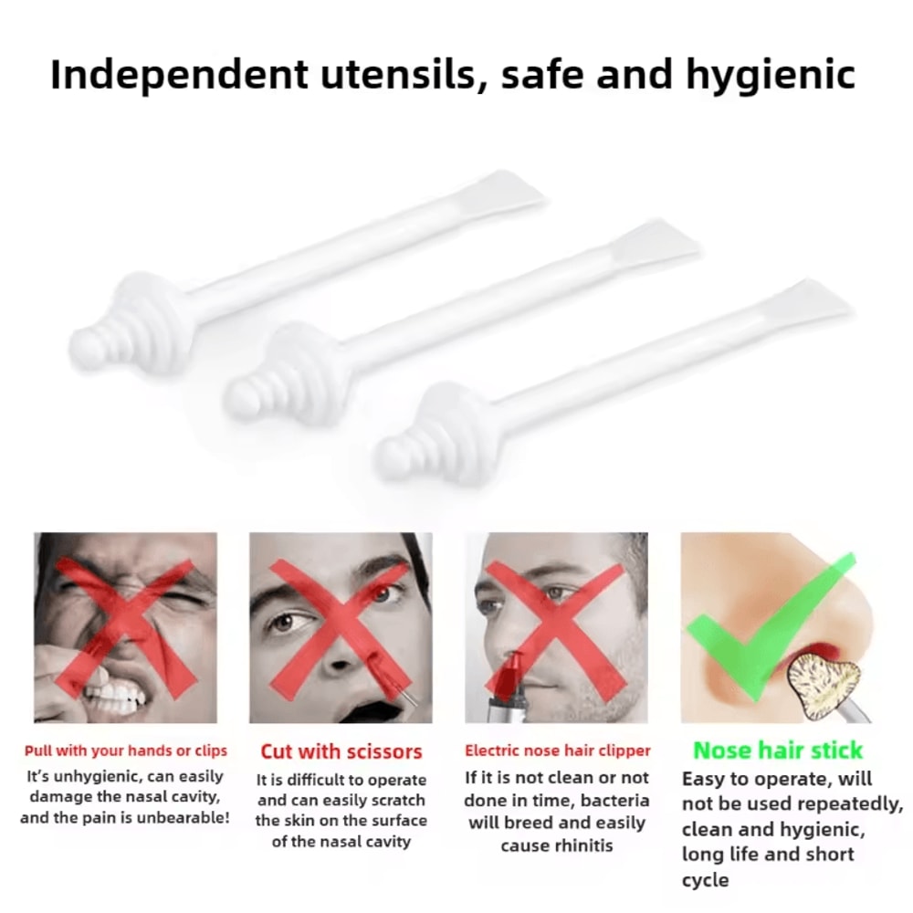 2in1 Spiral Hard Wax Stick Set Portable Depilatory For Face Nose Hair Removal 102030 Pcs 1