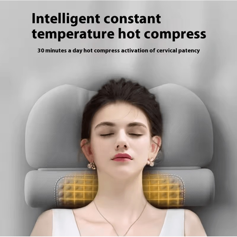 Upgraded Wormwood Hot Compress Cervical Pillow Therapeutic Heating Neck Cushion For Spine Support 1