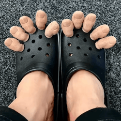 creative 3d funny thumb shoe buckles | novelty rubber shoe decorations for sandals & shoes (5/10 pcs)