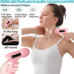 handheld wireless mini massage gun | silent electric deep tissue vibration massager stick (no silicone sleeve)