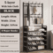 MultiLayer Clothes Shoe Rack FloorStanding Organizer With DIY Doorway Hanger Shelf 9