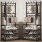 MultiLayer Clothes Shoe Rack FloorStanding Organizer With DIY Doorway Hanger Shelf 11