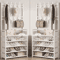 MultiLayer Clothes Shoe Rack FloorStanding Organizer With DIY Doorway Hanger Shelf 12
