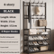 MultiLayer Clothes Shoe Rack FloorStanding Organizer With DIY Doorway Hanger Shelf 14