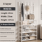 MultiLayer Clothes Shoe Rack FloorStanding Organizer With DIY Doorway Hanger Shelf 15