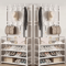 MultiLayer Clothes Shoe Rack FloorStanding Organizer With DIY Doorway Hanger Shelf 19