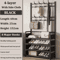 MultiLayer Clothes Shoe Rack FloorStanding Organizer With DIY Doorway Hanger Shelf 6