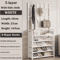 MultiLayer Clothes Shoe Rack FloorStanding Organizer With DIY Doorway Hanger Shelf 8