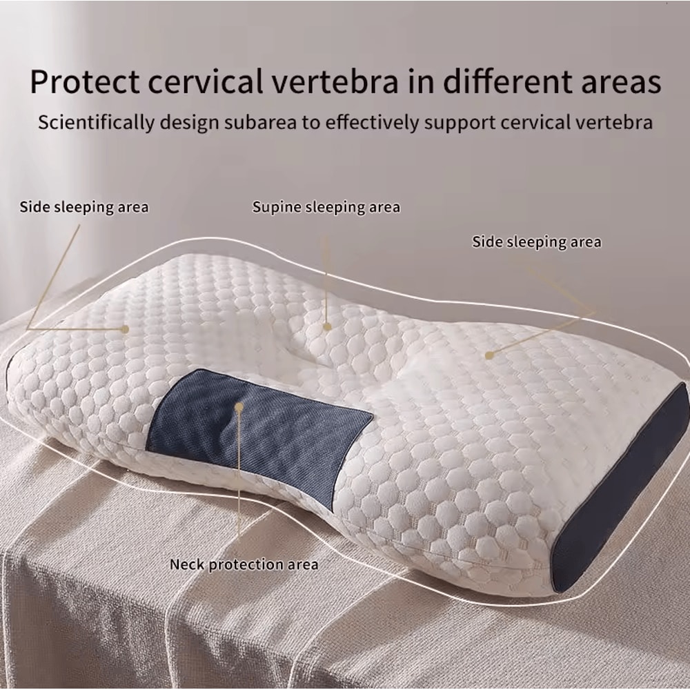 Orthopedic Cervical Neck Support Pillow Massage SPA Soybean Fiber Sleep Pillow 0