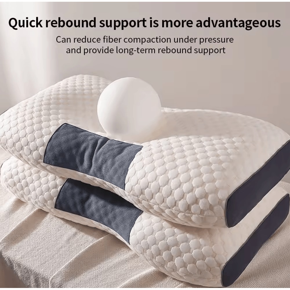 Orthopedic Cervical Neck Support Pillow Massage SPA Soybean Fiber Sleep Pillow 2