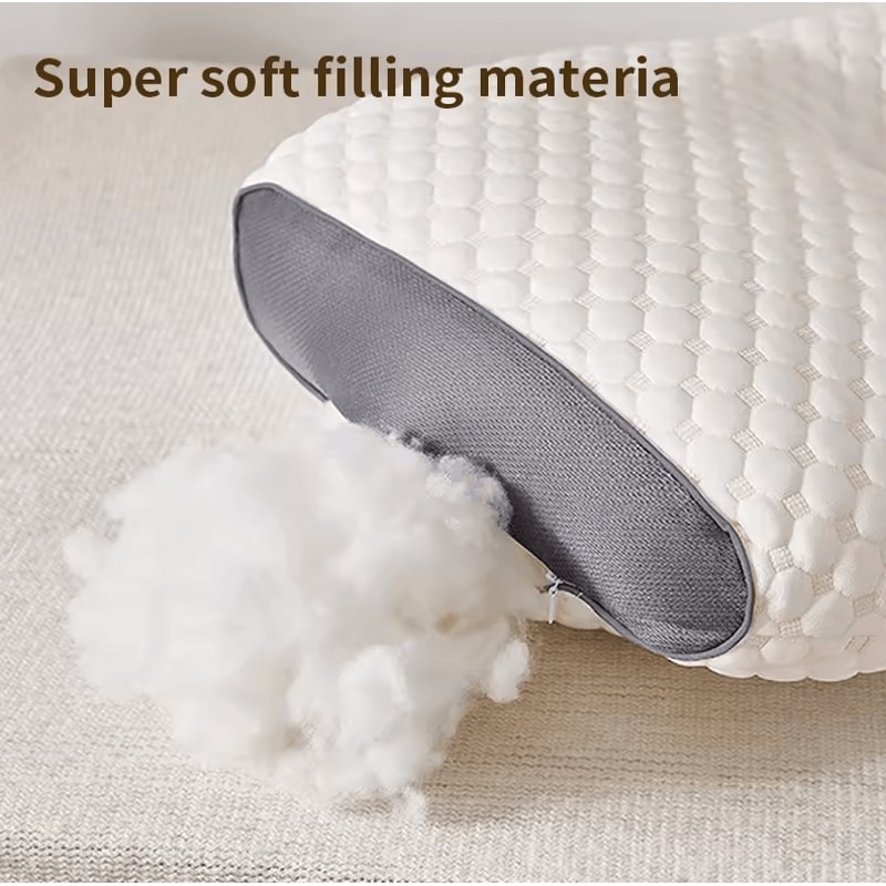 Orthopedic Cervical Neck Support Pillow Massage SPA Soybean Fiber Sleep Pillow 3