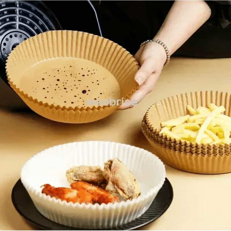 Air Fryer Disposable Liners NonStick Parchment Paper For Baking Roasting Microwave 50100 Pcs 1