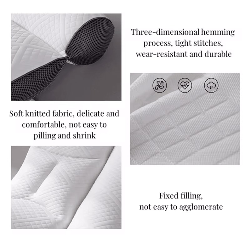 Memory Orthopedic Slow Rebound Pillow Ergonomic 157 By 236 In Cervical Support Cotton Sleep Pillow 5
