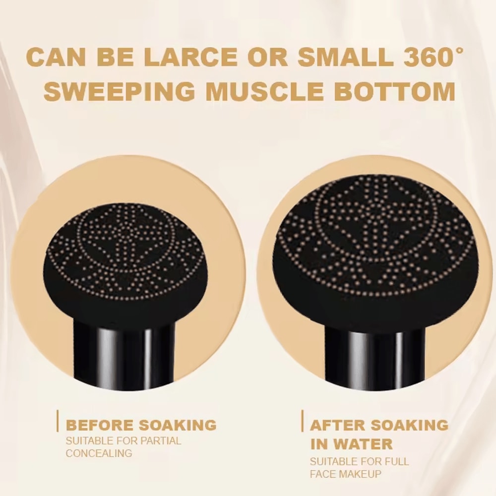 Ocheal BB Cream Air Cushion Compact Makeup Foundation Concealer With Mushroom Head Puff 2