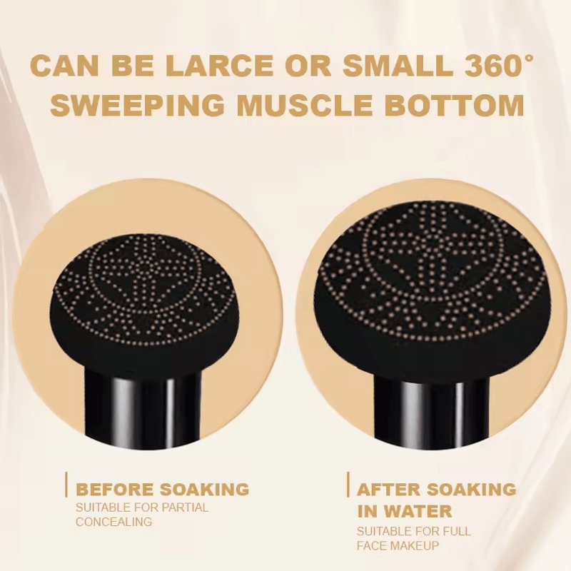 Ocheal BB Cream Air Cushion Compact Makeup Foundation Concealer With Mushroom Head Puff 2