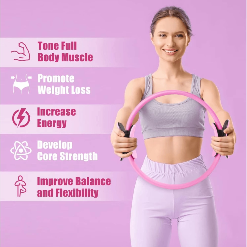 Pilates Fitness Ring Magic Resistance Training Circle For Toning Thighs Abs Legs 4