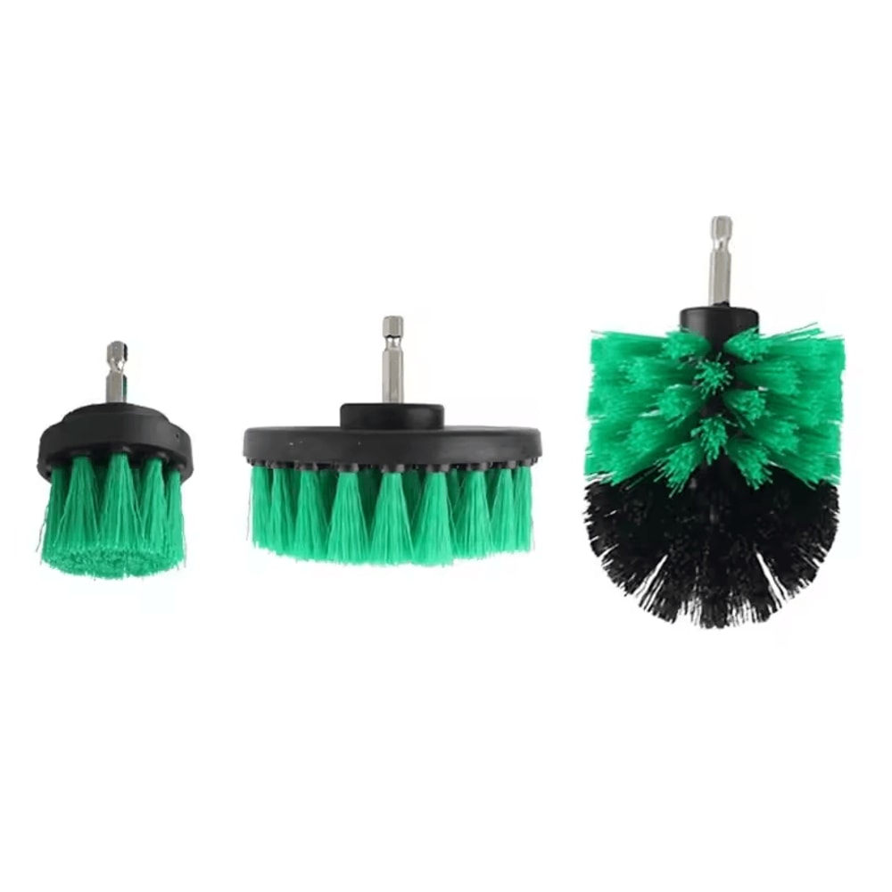 3Piece Electric Drill Scrubber Brush Kit Power Brush Heads For Carpet Glass Tires 2in 35in 4in 5