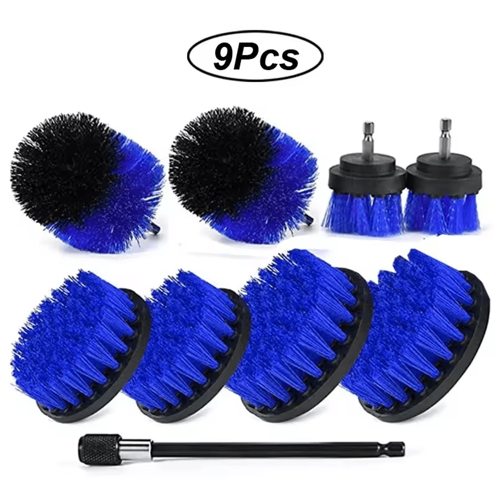 3Piece Electric Drill Scrubber Brush Kit Power Brush Heads For Carpet Glass Tires 2in 35in 4in 11