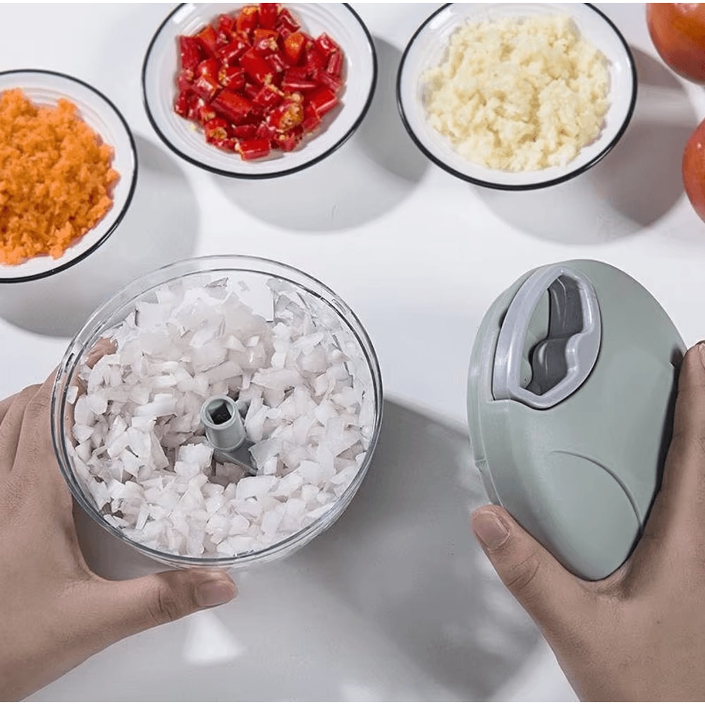 Manual Meat Garlic Chopper Rotate Garlic Press Crusher Vegetable Onion Cutter 500900 ML 3