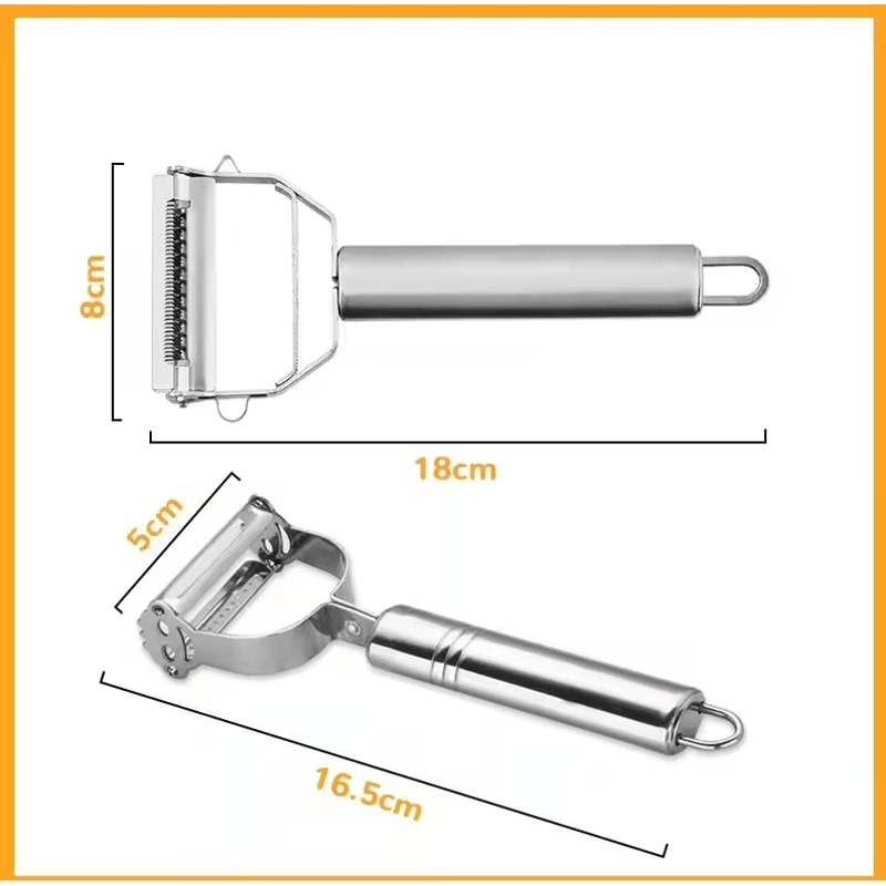 DoubleHead Stainless Steel Vegetable Peeler MultiFunction Fruit Melon Planer For Kitchen 5