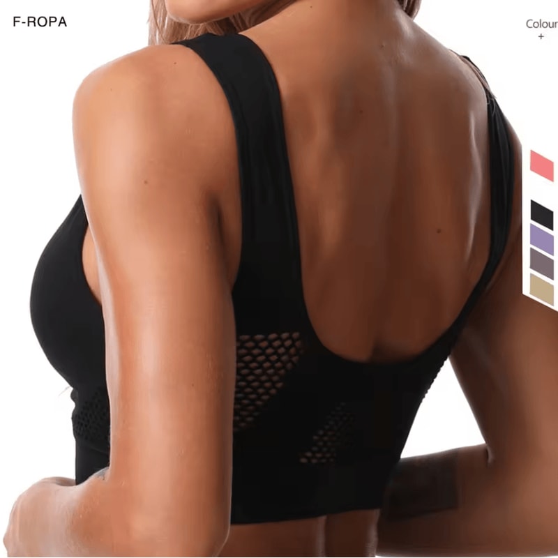 Plus Size Seamless Sports Bra Wireless Shockproof Fitness Yoga Crop Top Up To 6XL 2