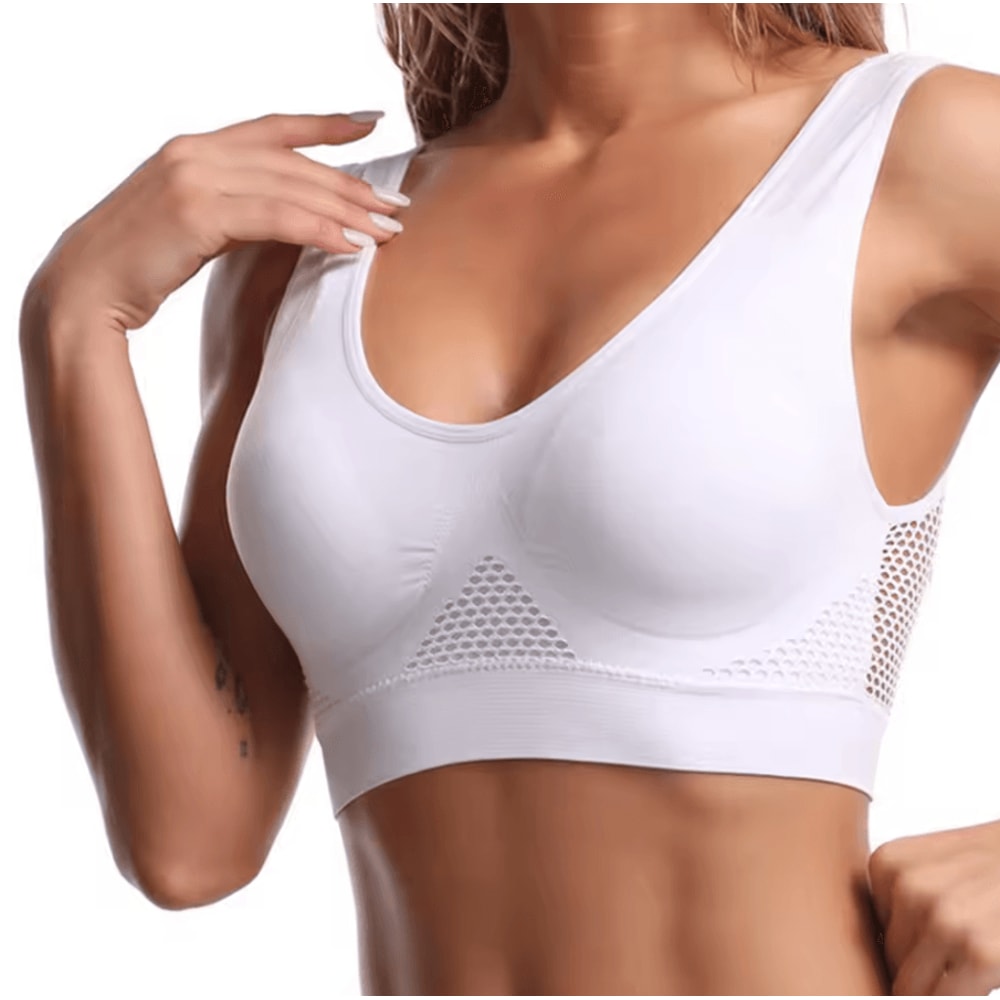 Plus Size Seamless Sports Bra Wireless Shockproof Fitness Yoga Crop Top Up To 6XL 3