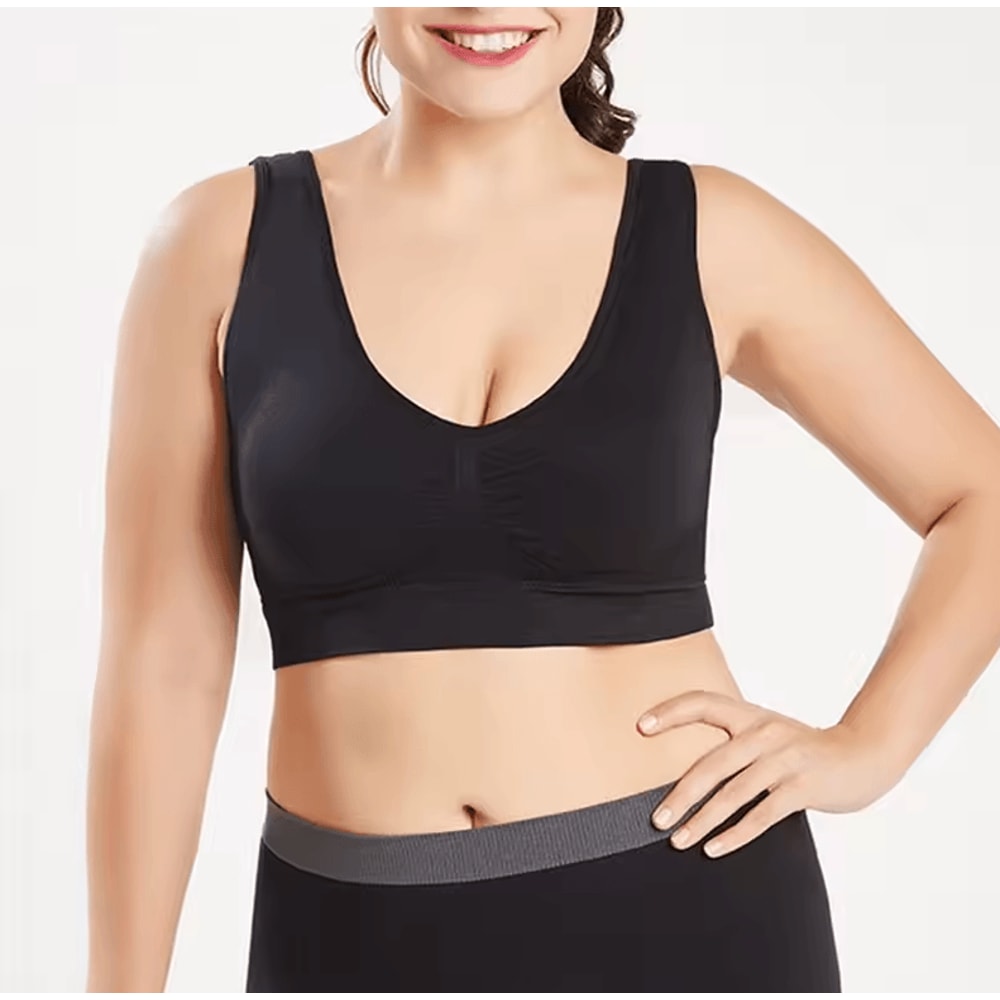 Womens Seamless Sports Bra Breathable Yoga Running Fitness Crop Top 2