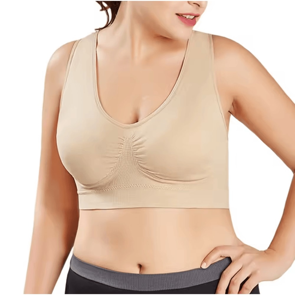 Womens Seamless Sports Bra Breathable Yoga Running Fitness Crop Top 3