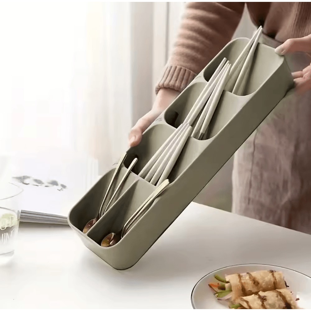 MultiPurpose Cutlery Storage Tray Compartmentalized Kitchen Drawer Organizer Box 2