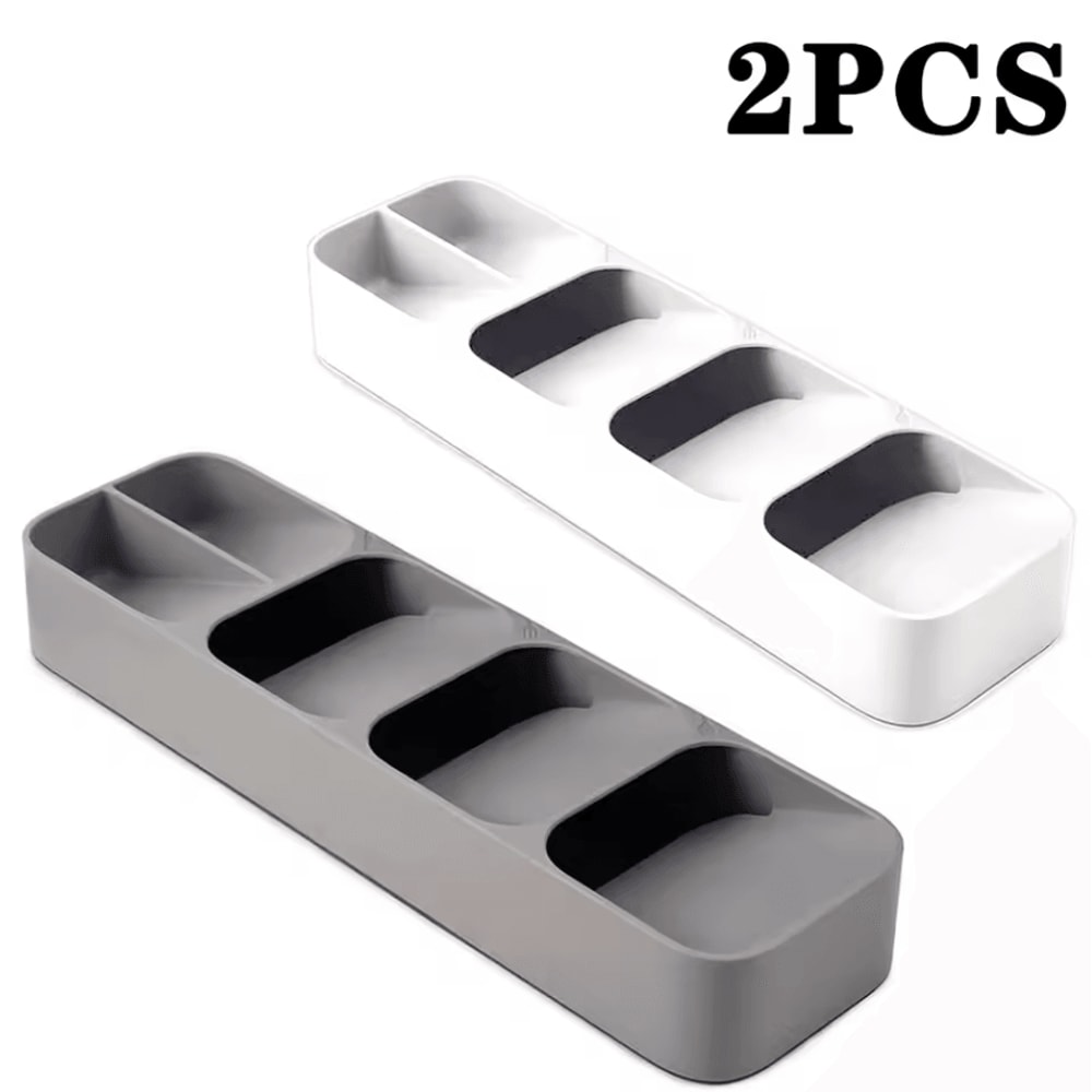 MultiPurpose Cutlery Storage Tray Compartmentalized Kitchen Drawer Organizer Box 8