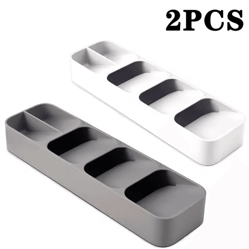 MultiPurpose Cutlery Storage Tray Compartmentalized Kitchen Drawer Organizer Box 8