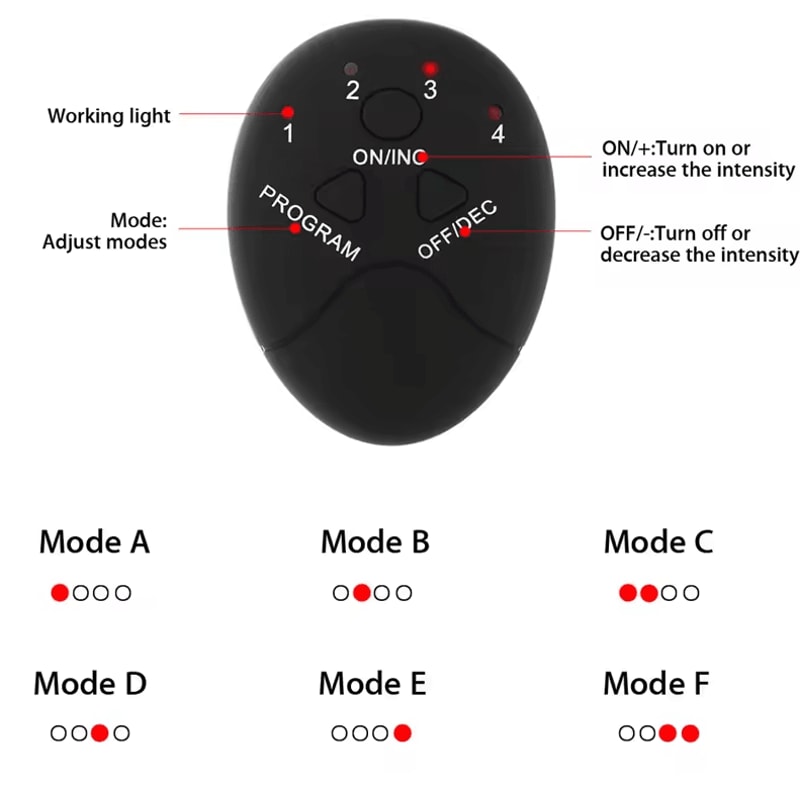 Wireless EMS Muscle Stimulator Electric Hip Buttocks Abdominal Fitness Trainer 4