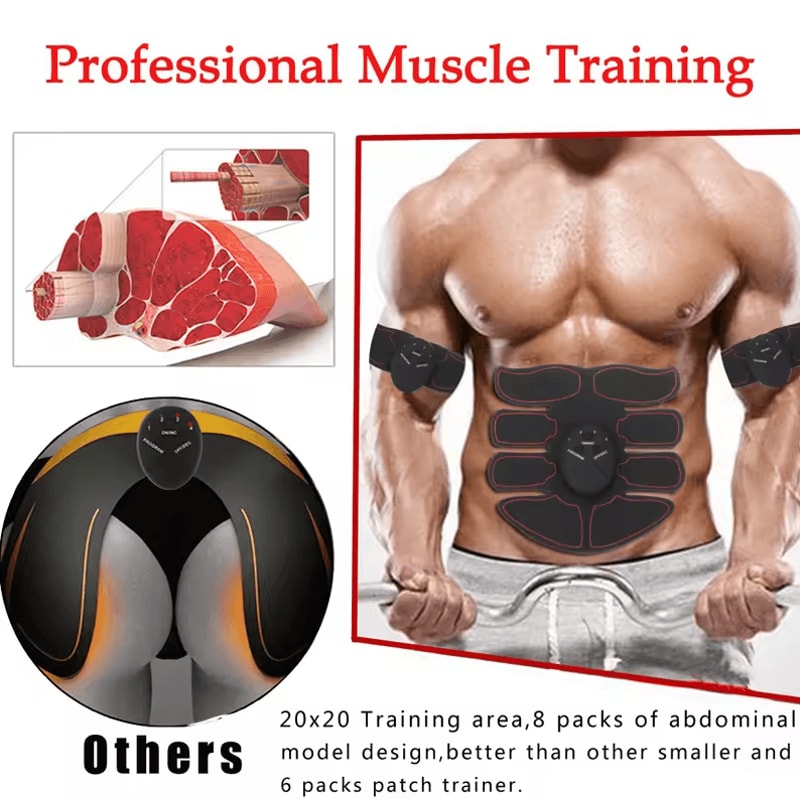 Wireless EMS Muscle Stimulator Electric Hip Buttocks Abdominal Fitness Trainer 3