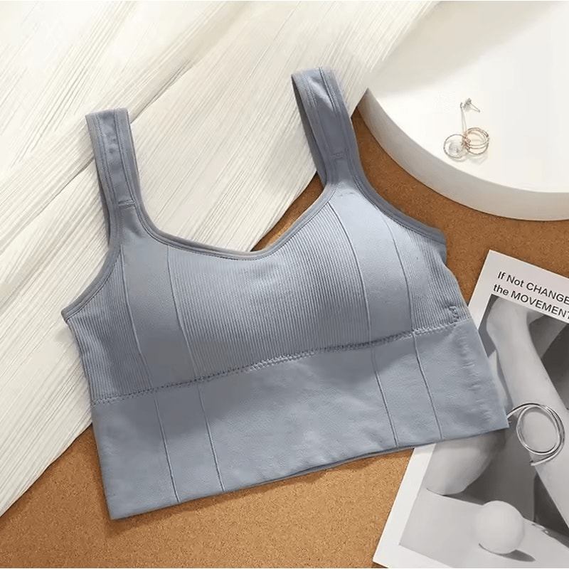 Breathable Sports Bra Seamless Yoga AntiSweat Fitness Top With PushUp Support 6