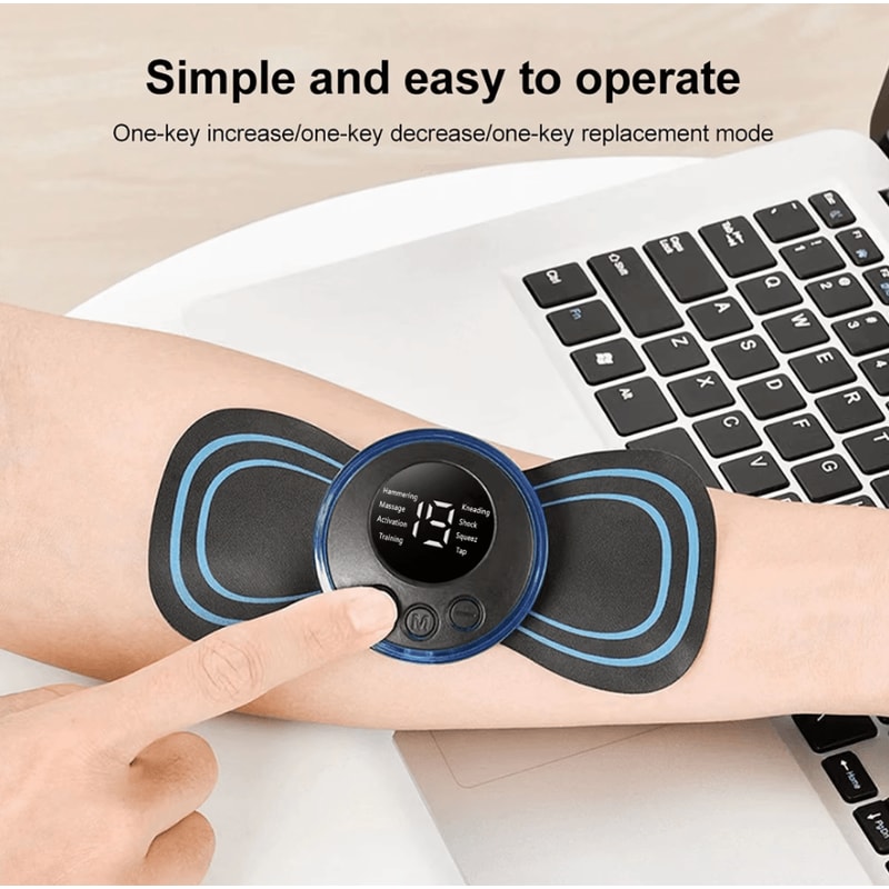 Mini Electric EMS Neck Massager Cervical Massage Patch For Muscle Relief 2