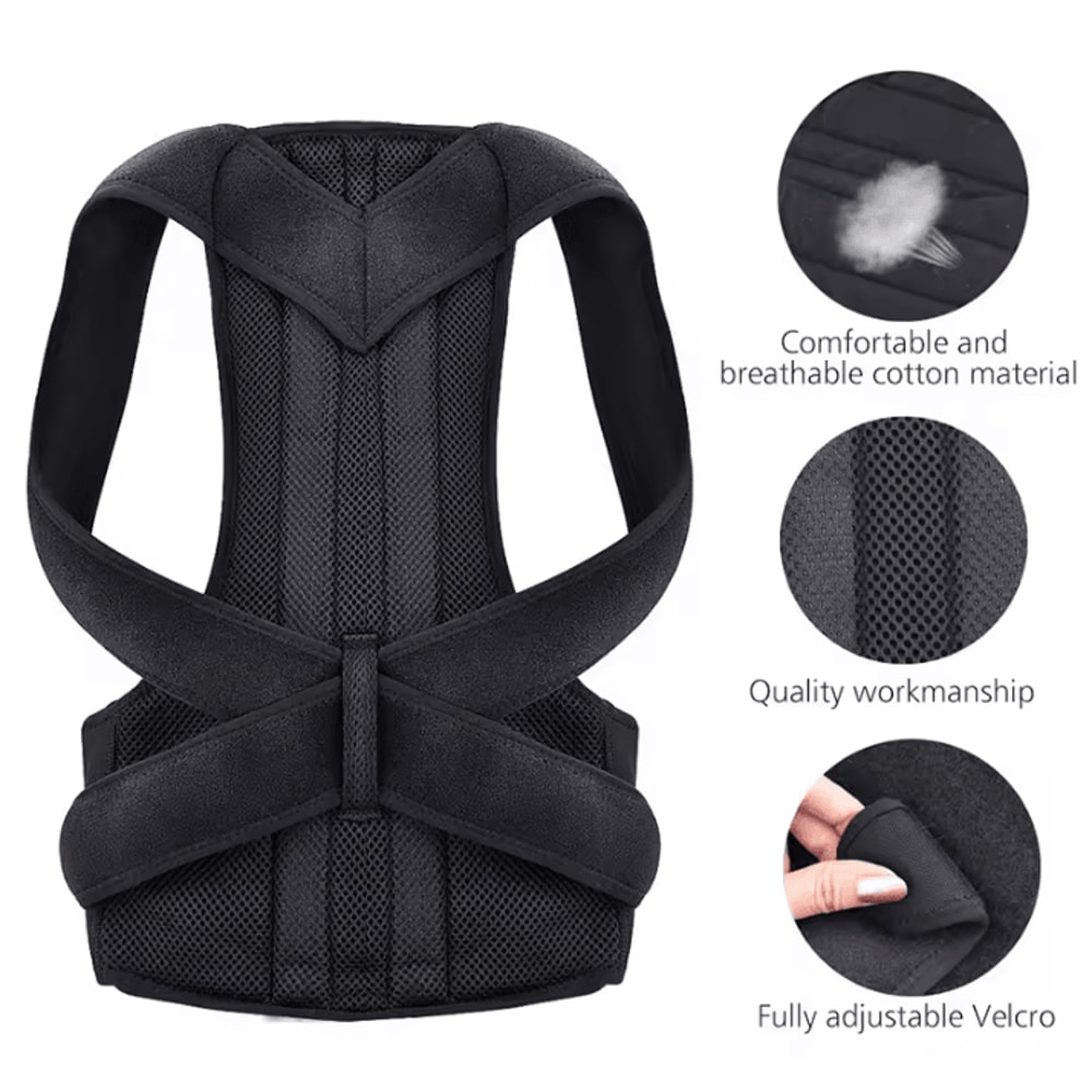 Upper Back Posture Corrector With Clavicle Support For Shoulder And Back Alignment 4