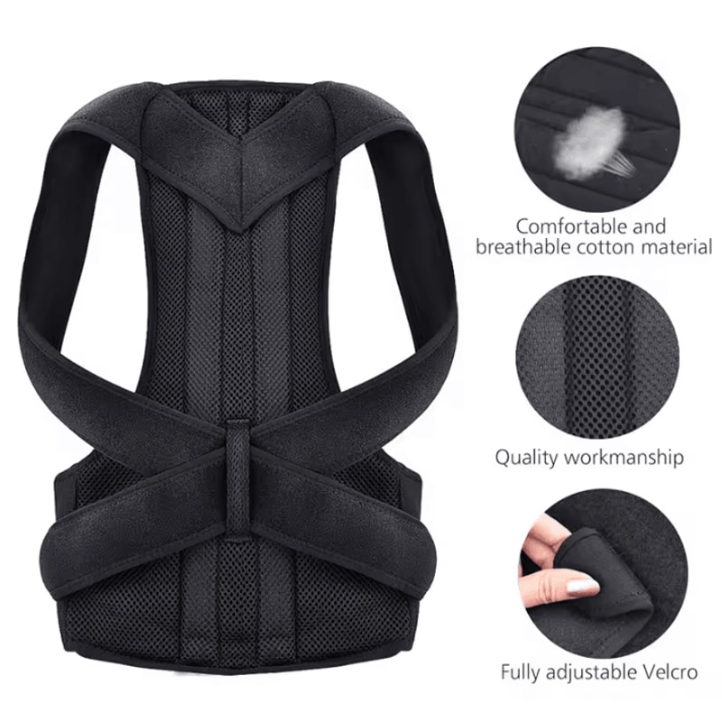 Upper Back Posture Corrector With Clavicle Support For Shoulder And Back Alignment 4