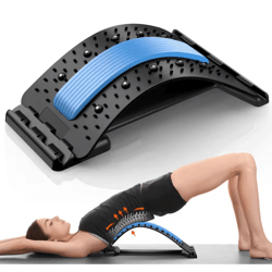 multi-level back stretcher for back pain relief with lower and upper back support