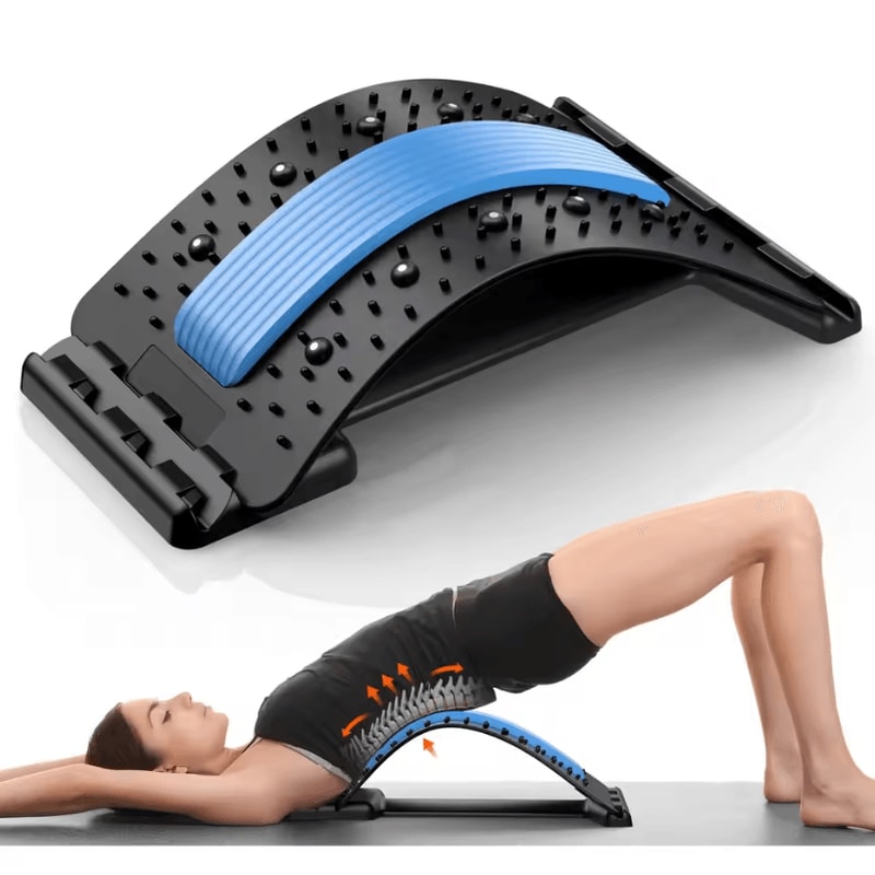 MultiLevel Back Stretcher For Back Pain Relief With Lower And Upper Back Support 0