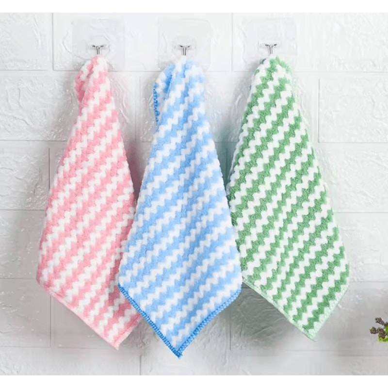 Microfiber Velvet Thickened Cleaning Cloths High Absorbent Dish Towels For Kitchen 0