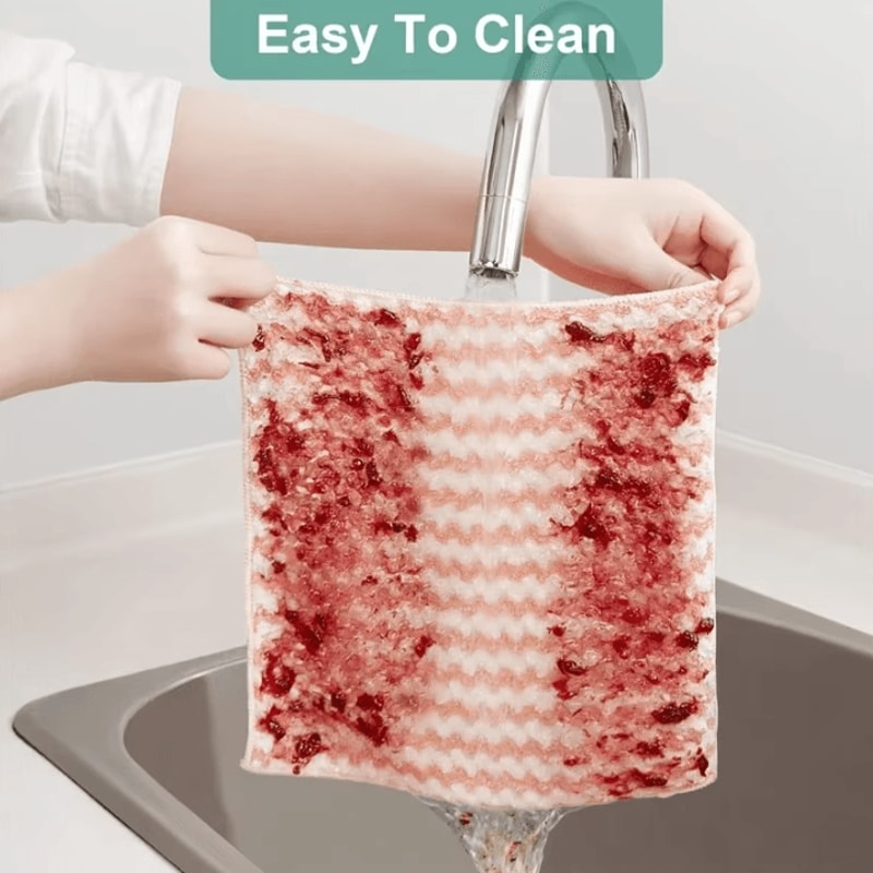 Microfiber Velvet Thickened Cleaning Cloths High Absorbent Dish Towels For Kitchen 3