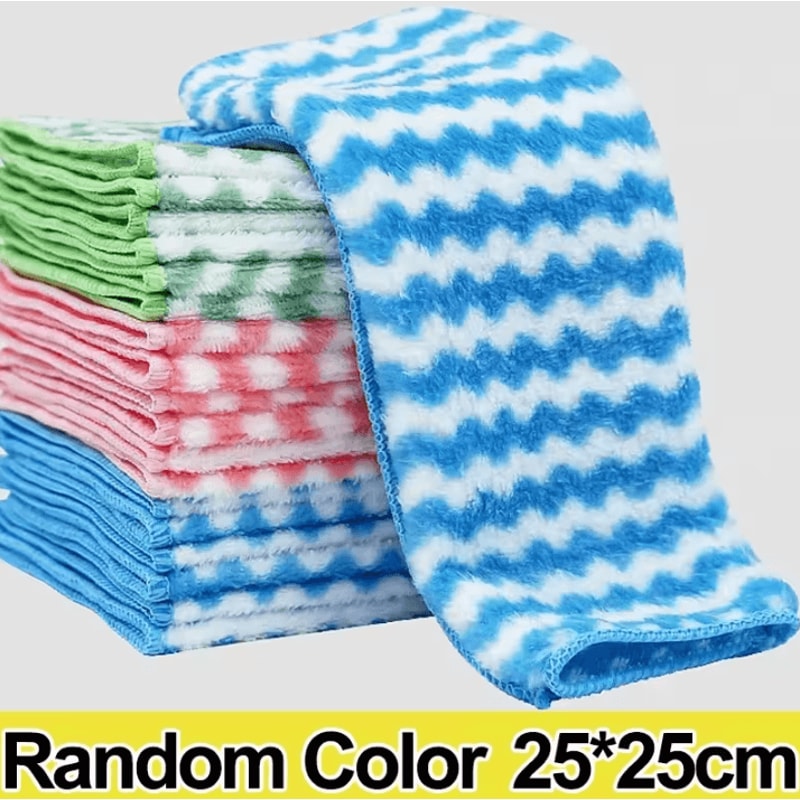 Microfiber Velvet Thickened Cleaning Cloths High Absorbent Dish Towels For Kitchen 5