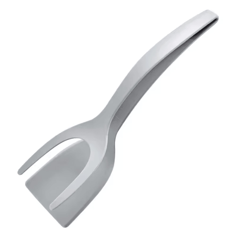 2 In 1 Nylon Grip Flip Tongs With Egg Spatula And Steak Turner Clamp 7