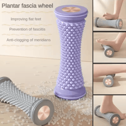 foot massager roller with yoga massage ball for plantar fascia and muscle relaxation
