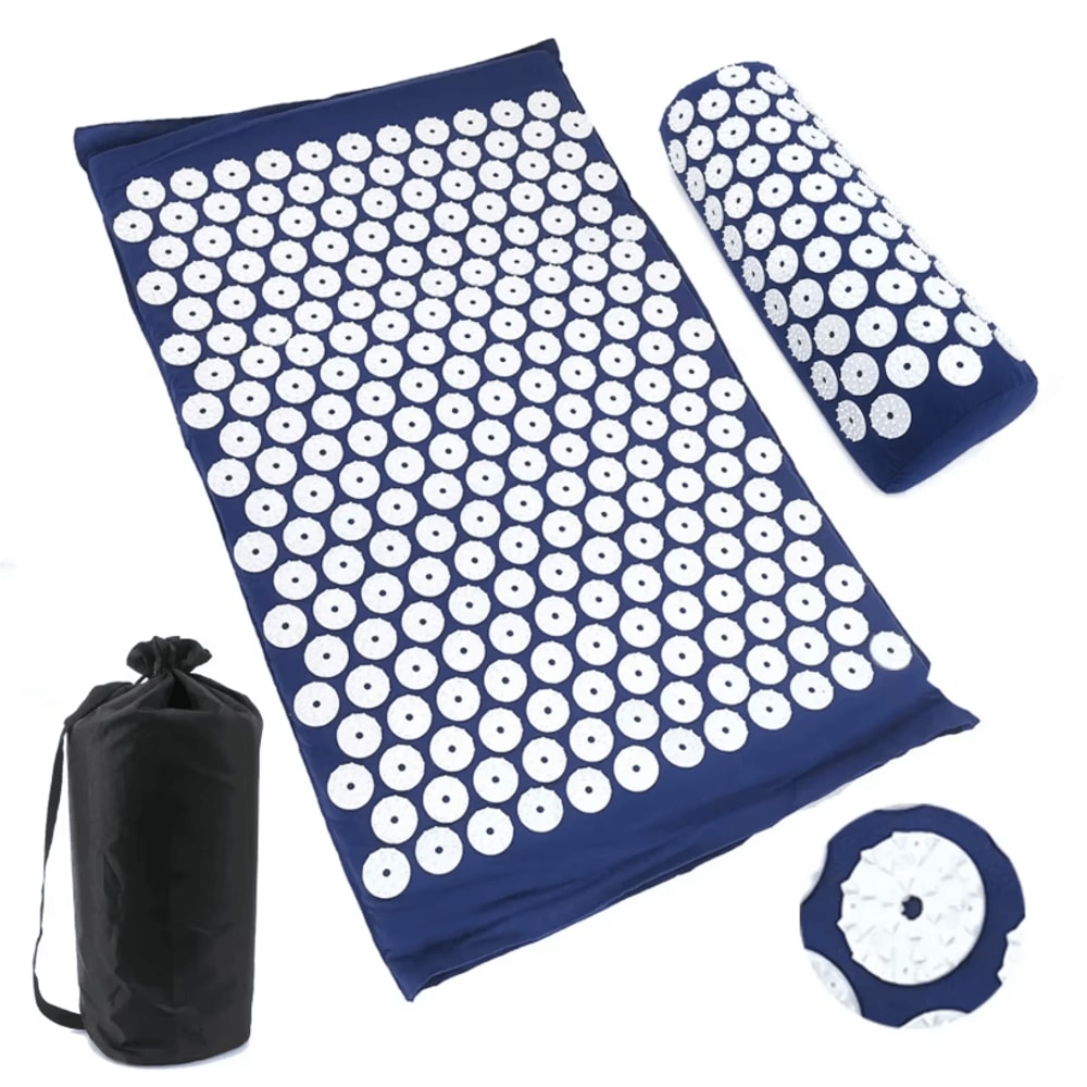 Acupressure Massage Mat And Pillow Set For Back And Body Pain Relief 0