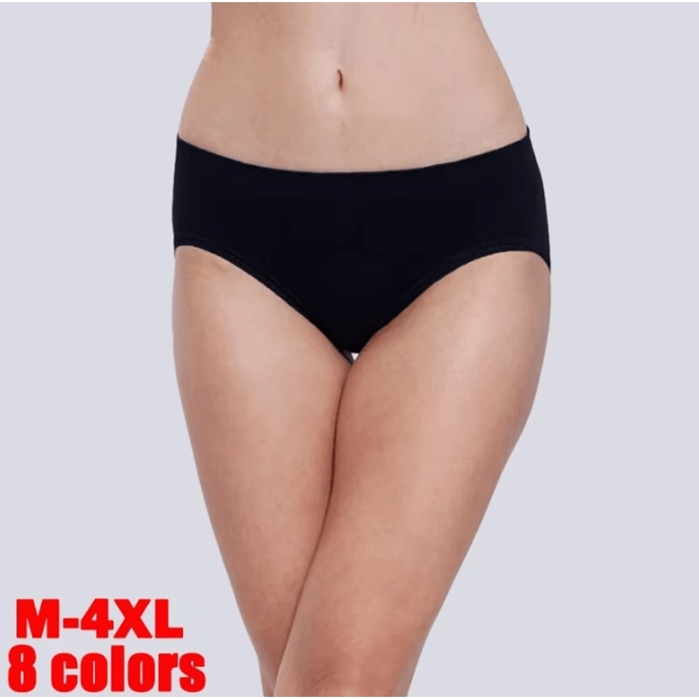 7Pcs Womens Cotton Panties Breathable Plus Size Underwear Briefs M4XL 1